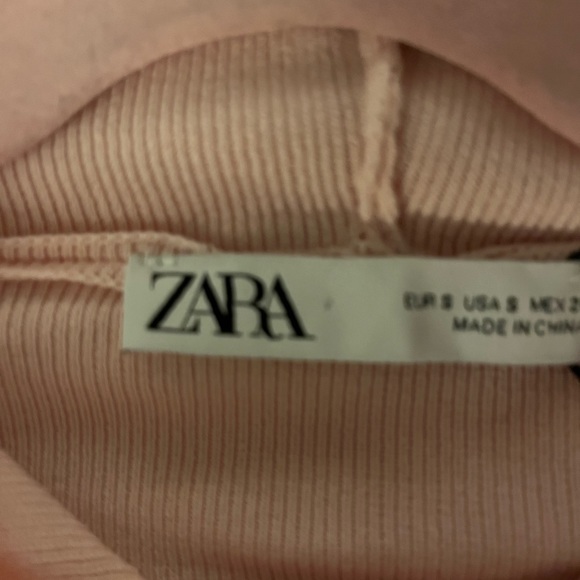 Zara cropped pink sweater with hood - Picture 3 of 4